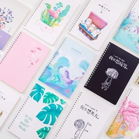 120 page spiral coil notebook kawaii animal spin binding simple student a5 thickened grid paper coil office student stationery