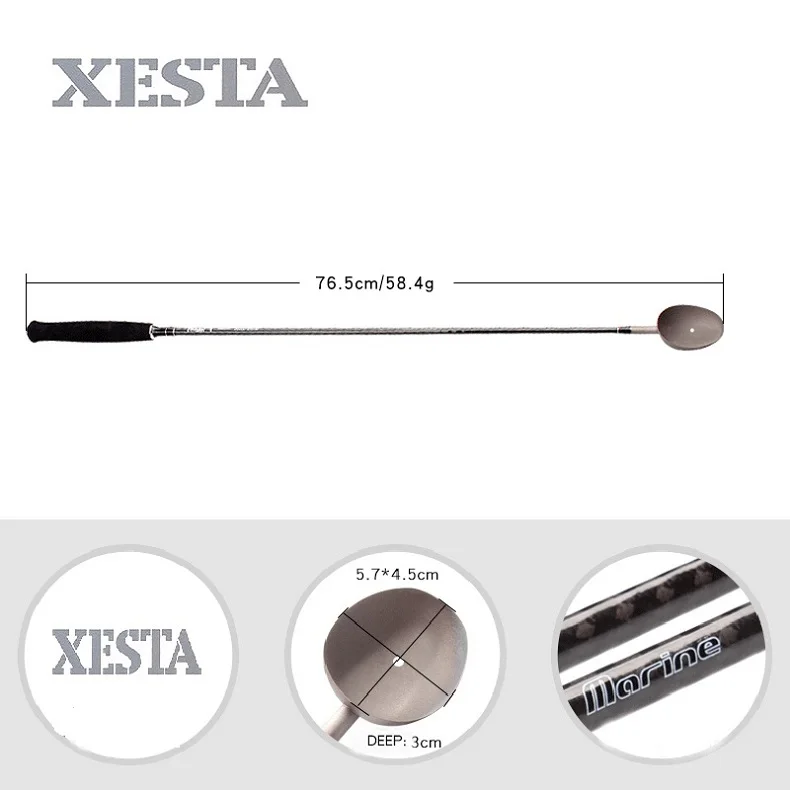 XESTA Hot sale1pc приманка Метатель титановый сплав приманка Совок Ложка светильник вес х углеродная ткань стержень EVA Нескользящая ручка рыболовный инструмент