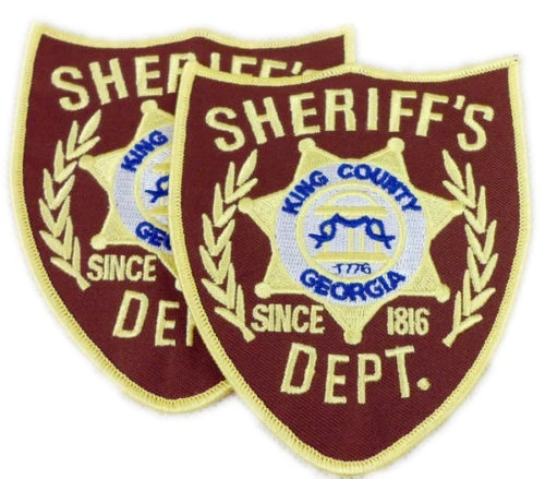 Пара с изображениями из сериала Ходячие мертвецы King County Sheriff железа патч Косплэй
