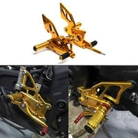 motorcycle accessories cnc aluminum adjustable rear sets rearset footrest foot rests pegs for yamaha yzf r3 r25 2014 2016