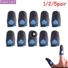 1 пара игровых чехлов на пальцы для геймеров с защитой от пота, чехол на кончики пальцев для PUBG, мобильных игр, светящиеся аксессуары для профессиональных игр с сенсорным экраном