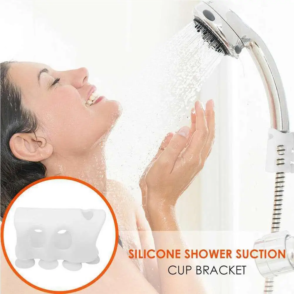 

1PC Wall Suction Shower Head Holder Home Shower Adjustable Bathroom Holder Cup Accessories Portable Silicone Vacuum R6F4