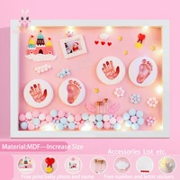 baby accessories newborn gift set baby items gift clay hand foot diy baby photo frame handprint footprints colored clay souvenir