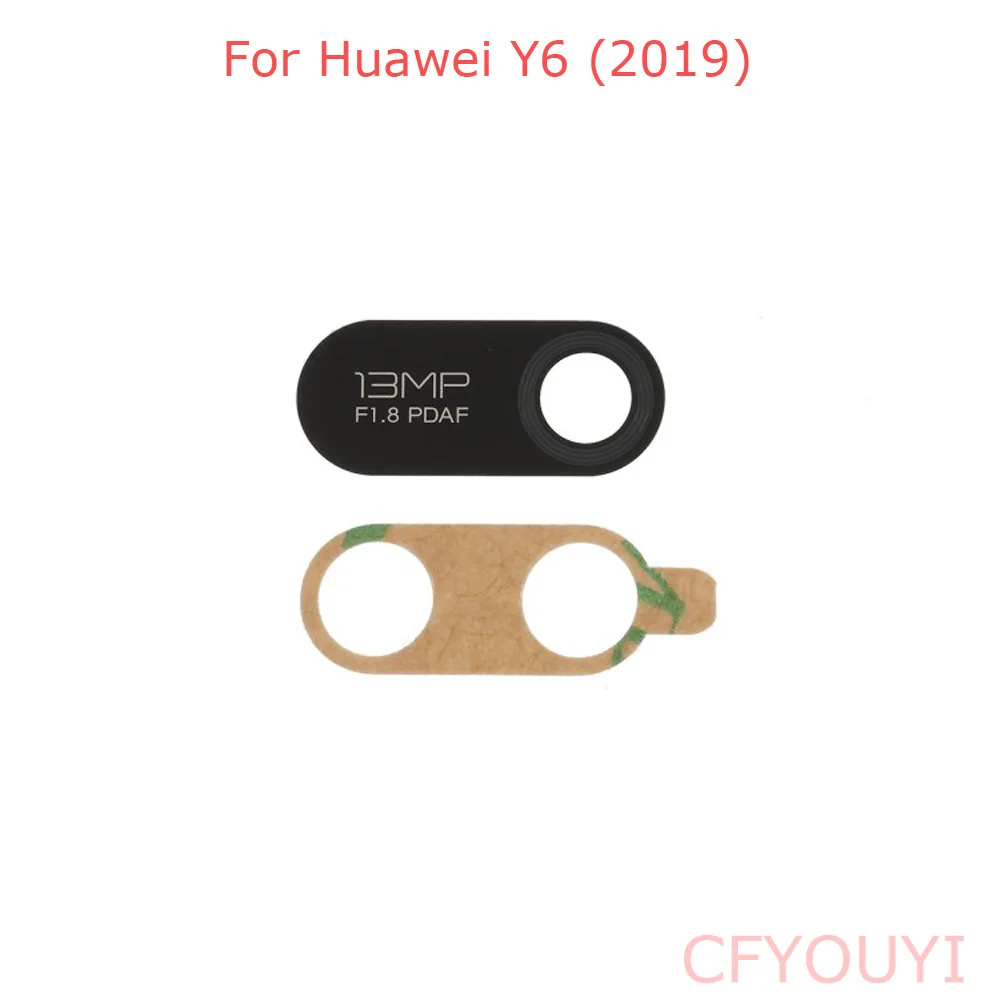 Стеклянная линза для задней камеры Huawei Y6 2019 с клейкими наклейками|Шлейфы