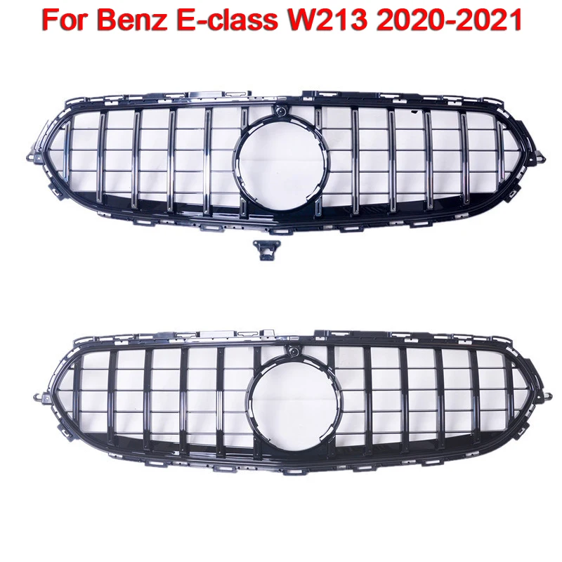 

Car styling Middle grille For Mercedes-Benz E-class W213 2020-2021 GT Style Auto front bumper grill Center vertical bar Grille