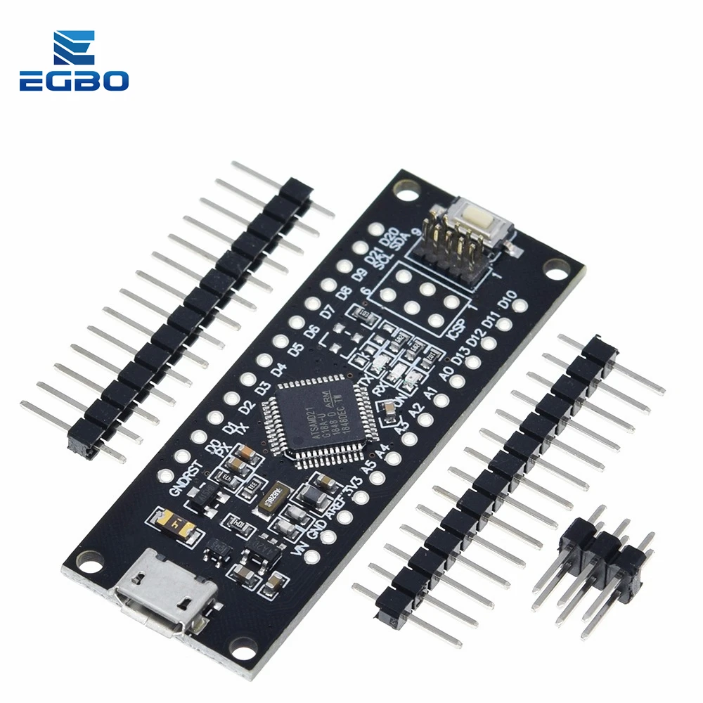 SAMD21 M0-Mini. 32-битный ARM Cortex M0 core. Шпильки распаянные. Совместимость с Arduino Zero M0. Форма