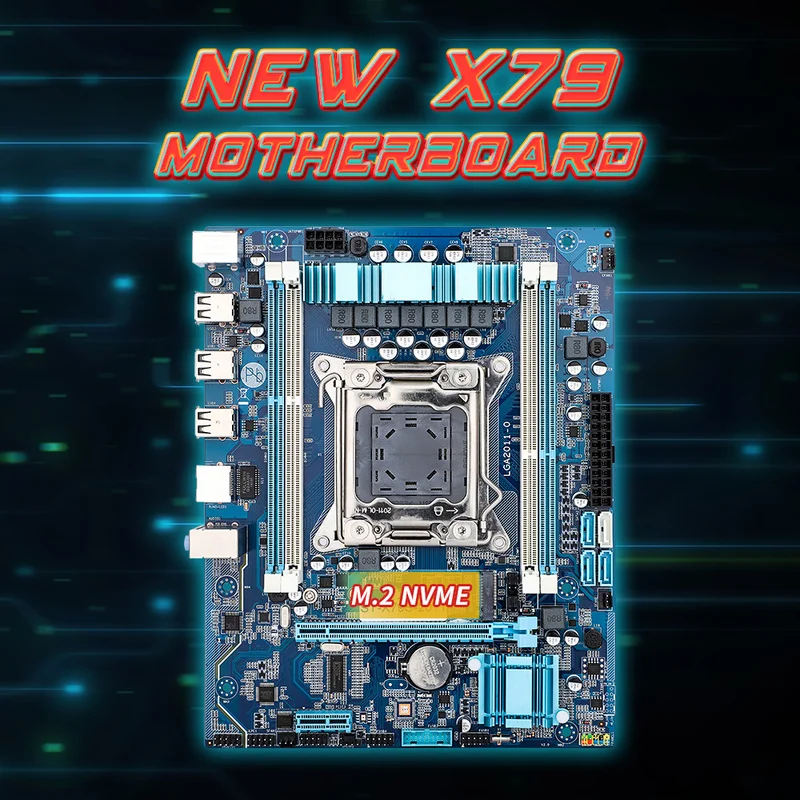   SHUANGWEI X79,  Xeon E5-2630 8G DDR3 LGA2011 SATA3.0 ATX USB3.0 PCI-E NVME M.2 SSD REG ECC,  