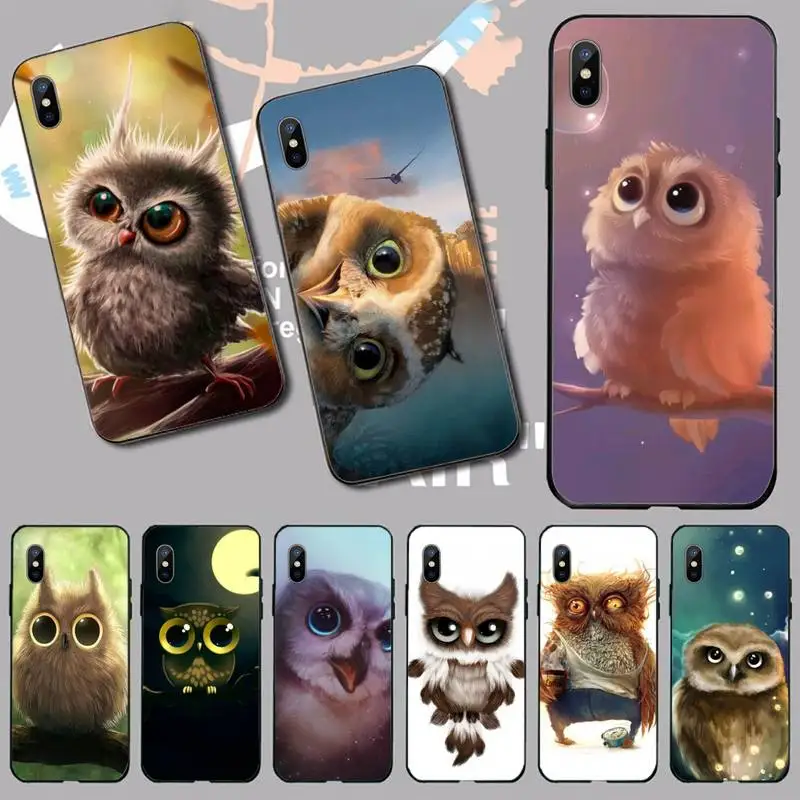 

Animal Cute Cartoon Owl Phone Case for iPhone 11 12 pro XS MAX 8 7 6 6S Plus X 5S SE 2020 mini