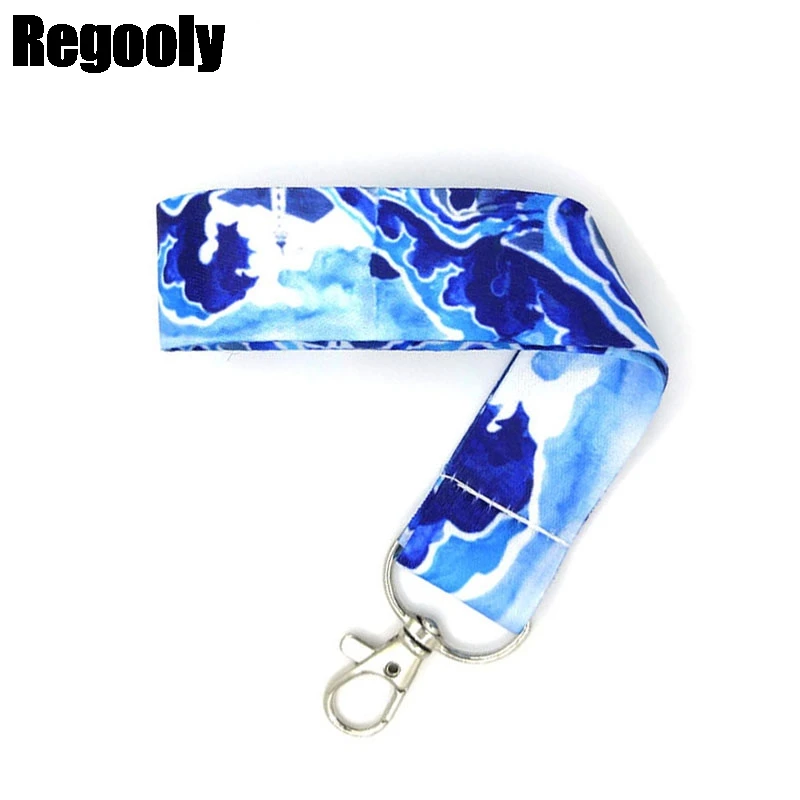Kanagawa Hokusai Waves Wristlet брелок на шею ожерелье с мультипликационным рисунком ремешок