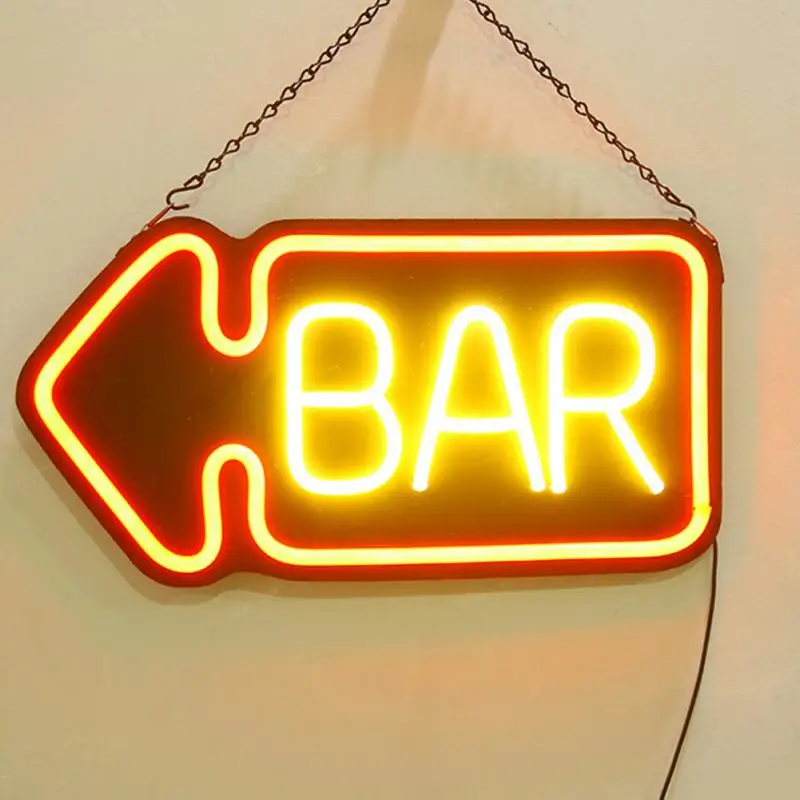 Bar Супер яркий светодиодный неоновый светильник с открытой вывеской, подвесная цепь, окно, отображение открытой неоновой лампы, торговый центр, яркий анимированный неоновый светильник - Испускаемый цвет: Bar