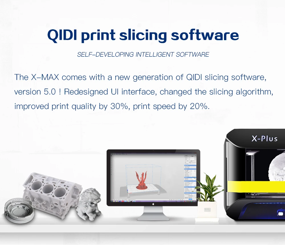 QIDI TECH 3d принтер X-Plus Большой размер промышленный класс WiFi функция Impresora 3D высокоточная печать 270*200*200 мм 3D Drucker