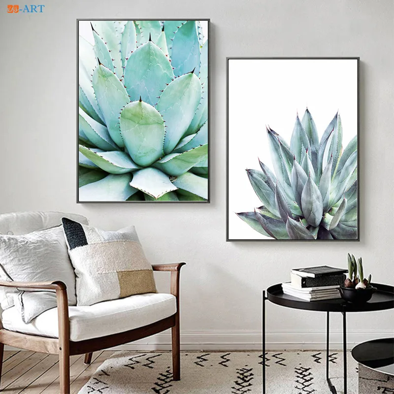 Агава кактус печати сочные плакат ботанический настенная Современная