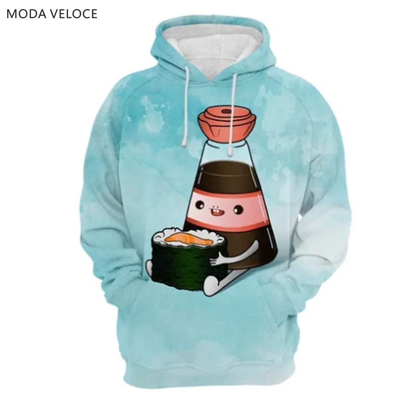 MODAVELOCE Soya Sushi толстовка из полиэстера с шерстью пользовательский балахон печать