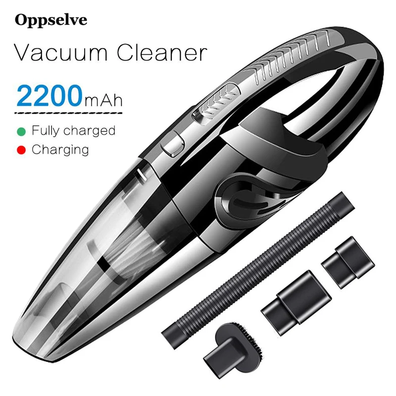 

Oppselve High Suction 120W Mini Wireless Car Vacuum Cleaner For Car Wet Dry Dual-use Strong Power Portable Vacuum Cleaner PC Car