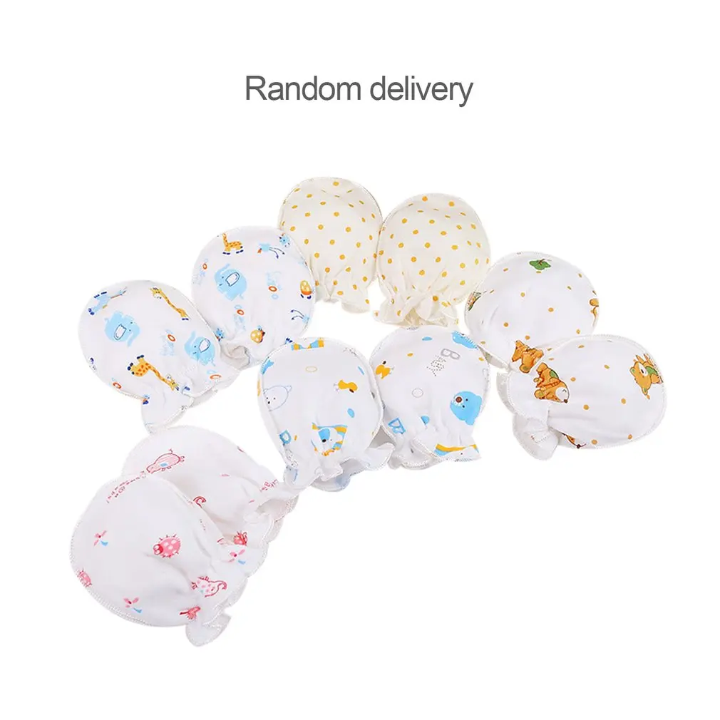 

Winter Full Cotton Newborn Baby Boys Girls Anti Grasping Gloves Breathable Keep Warm Infant Face Protect Gloves 0-3 Months
