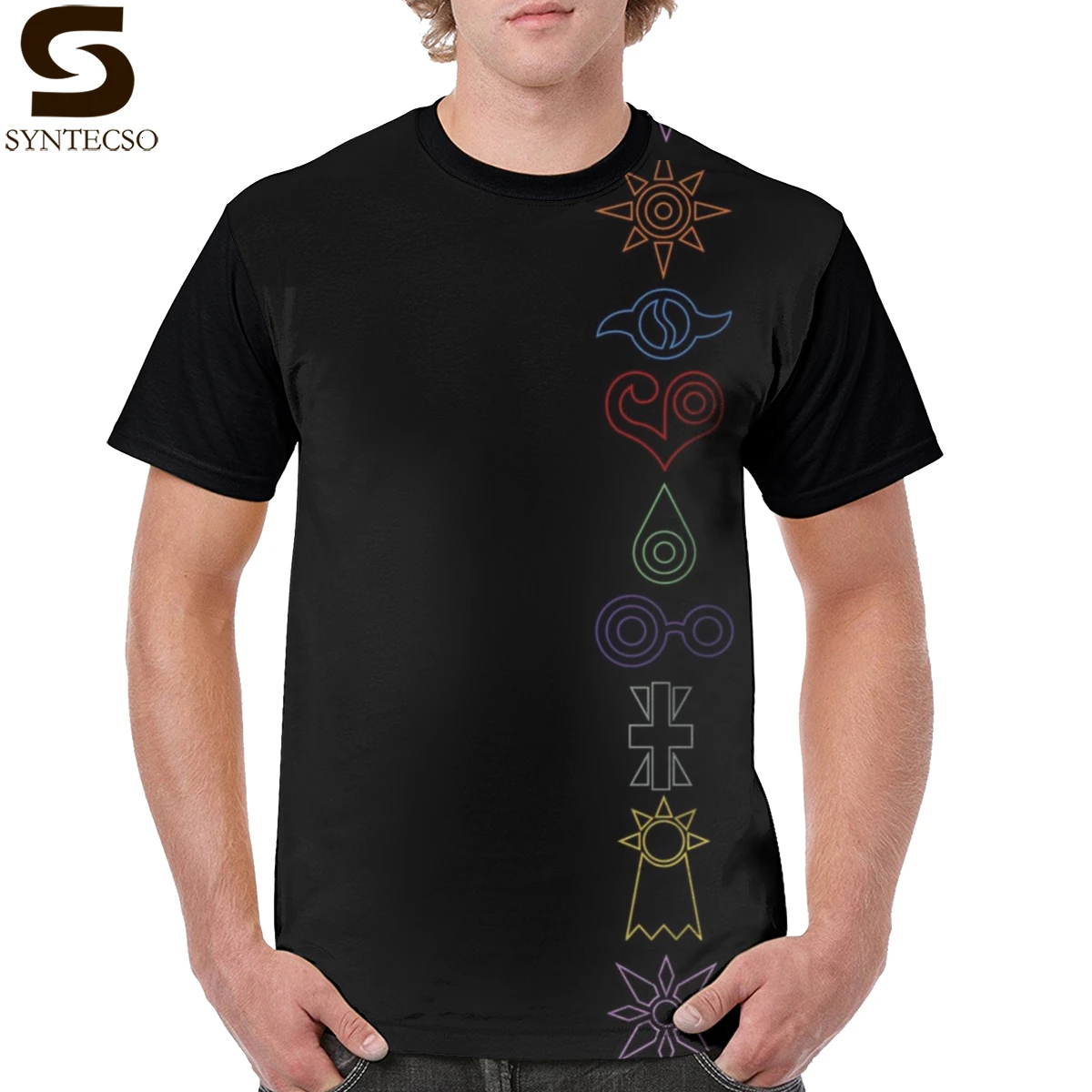 Digimon футболка Digi Поттер Геральдика Большие размеры Милая уличная одежда Мужской