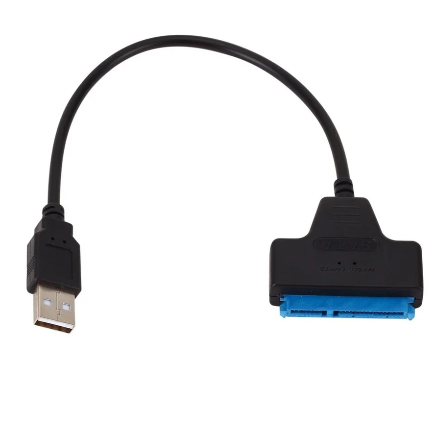 

USB 2.0 to SATA 22pin Cable Adapter Converter Lines HDD SSD Connect Cord Wire for 2.5in Hard Disk Drives for Solid Drive Disk