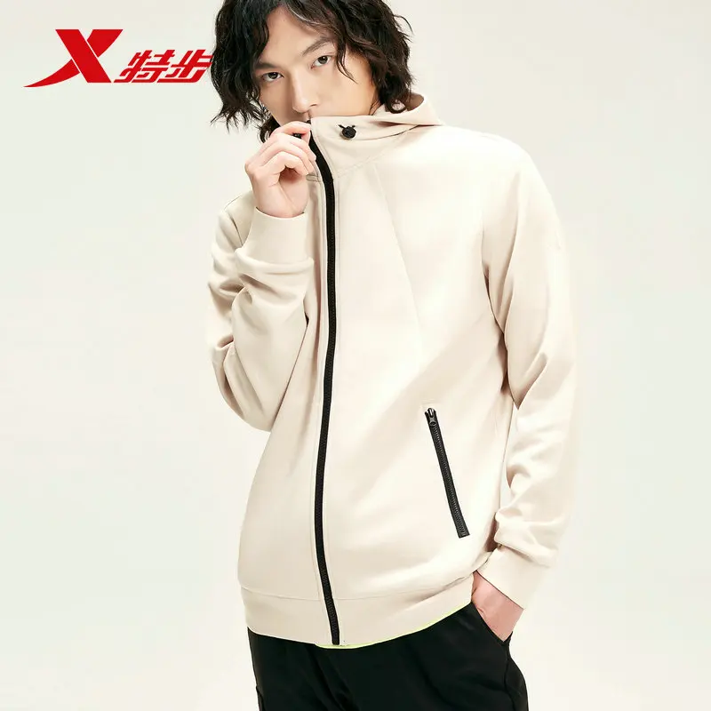 Xtep Мужская спортивная куртка осенняя Новая модная повседневная трикотажная на