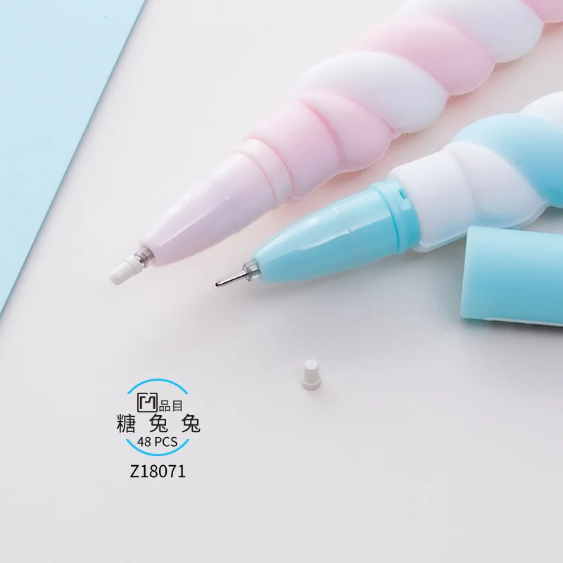 1 шт. милые гелевые ручки с изображением сахарного кролика черные для письма