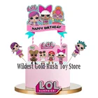 24 шт. куклы-сюрпризы LOL, карточка для торта, фруктовые вставки, детские товары для дня рождения, плагин, набор игрушек для дня рождения lol, Сюрприз 10 см