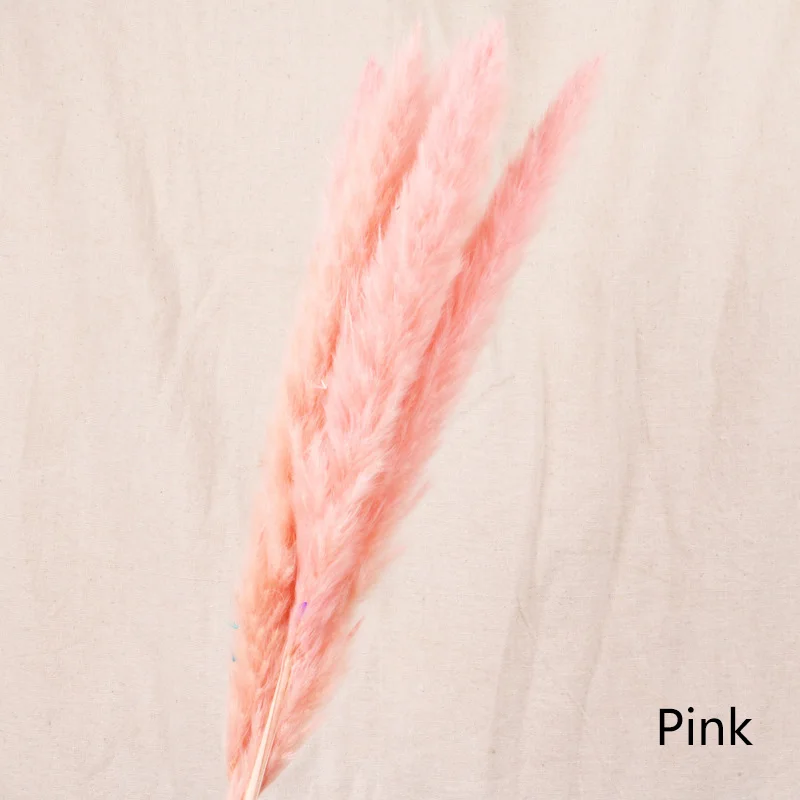 pink 7 шт. Bulrush Натуральные Сушеные маленькие пампасы травы Phragmites растения искусственные, свадебные цветы букет домашний Рождественский Декор искусственный цветок - Цвет: pink