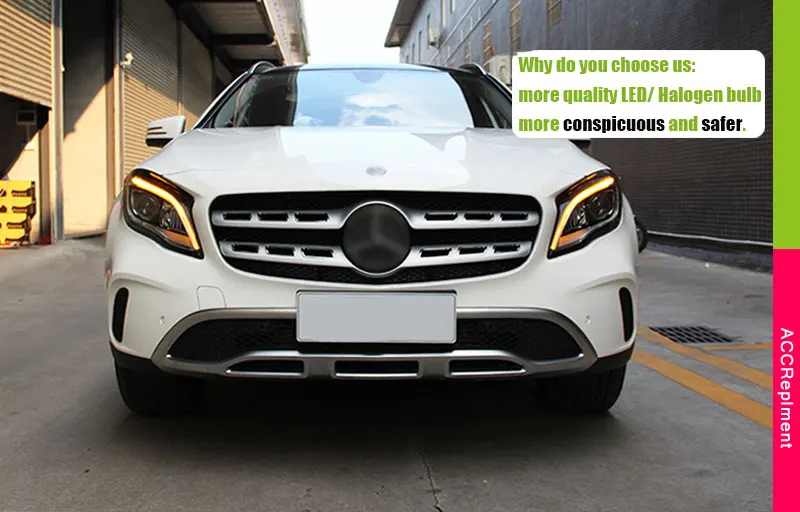 Автомобильный Стайлинг для BENZ GLA головной светильник s angel eyes- для BENZ GLA светодиодный светильник Q5 bi xenon объектив h7 ксеноновый Дневной светильник