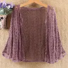 Кардиган женский вязаный с цветочным узором, на весну