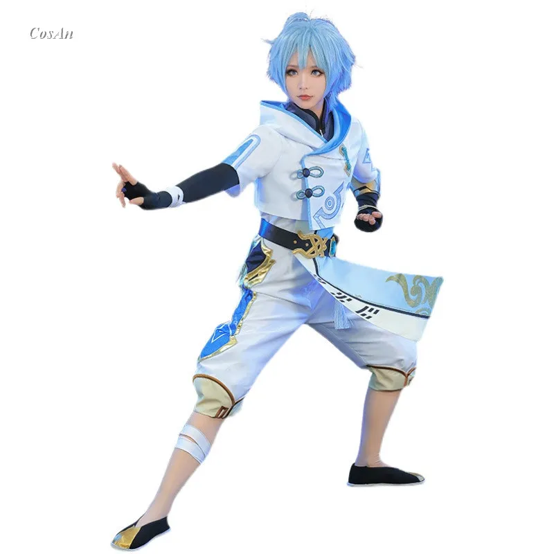 Игра Genshin воздействия Chongyun карнавальный костюм высокое качество красивый битва