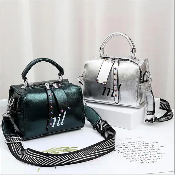 Новая текстурная маленькая сумка Бостонская Сумка подушка широкие европейские