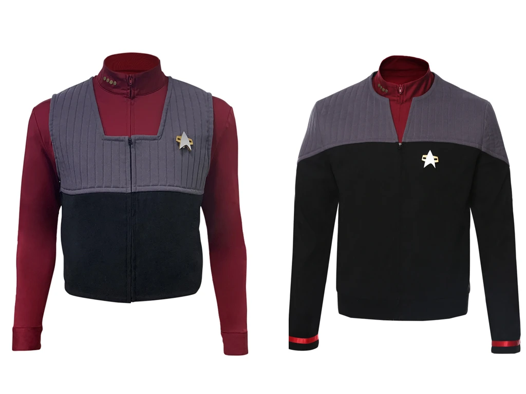 Звездный Косплей джинс-Люк костюм Picard Осенняя Униформа поколения жилет рубашка