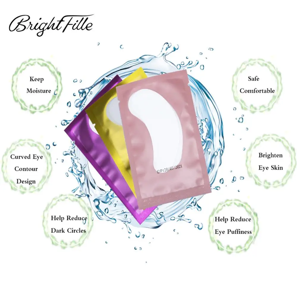 Накладки для ресниц 25/50 пар гелевые накладки наращивания под глазами бумажные