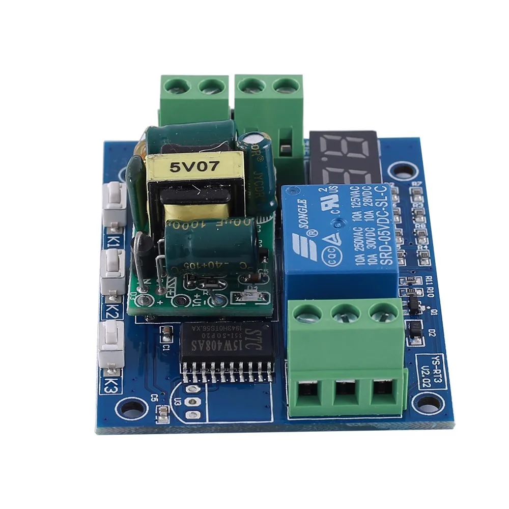

AC 110V 220V Power-ON/OFF Trigger Delay Trigger Relay Module LED Display Adjustable Timer Cycle Delay Switch Controller