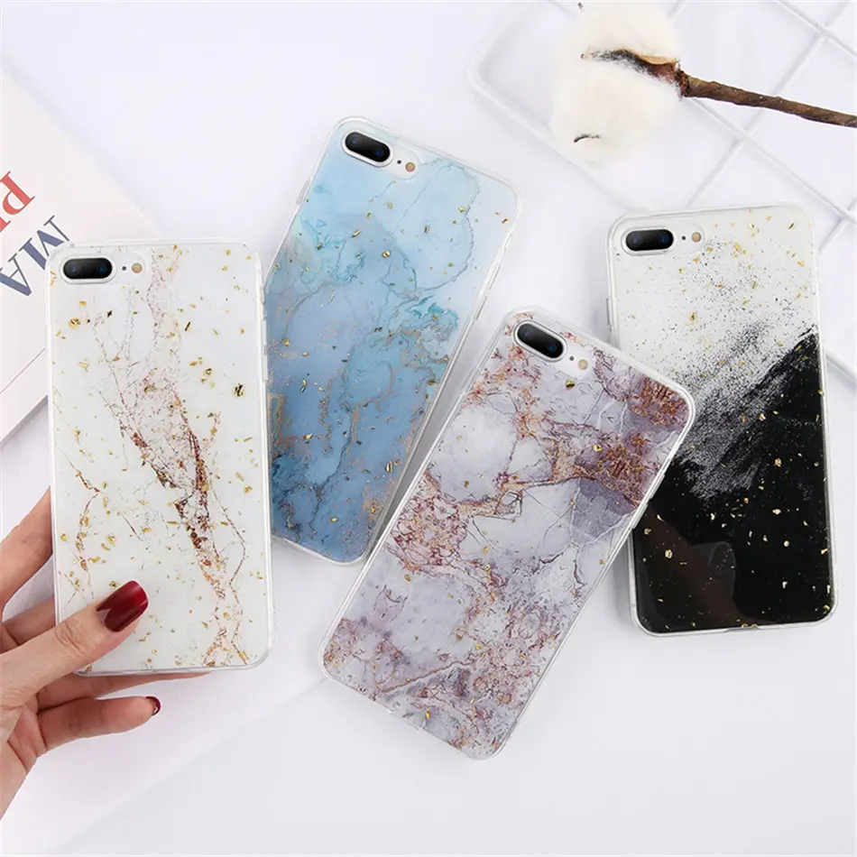 Lovebay Золотая фольга Bling marble для iPhone 11 Pro Max X XS Max XR чехол для телефона мягкий ТПУ чехол для iPhone 7 8 6 6s Plus блестящий чехол