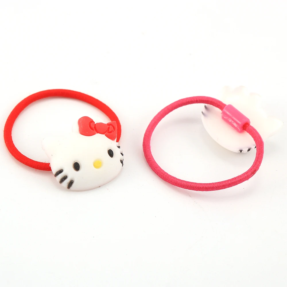 Горячая Распродажа hello kitty заколки для волос эластичные резинки для волос набор для девочек акриловые Мультяшные медведи кролик кошачьи заколки, аксессуары