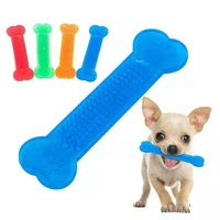 pvc material hot sale durable bone chew dog toy cleaning dog teeth suitable for medium and large dogs