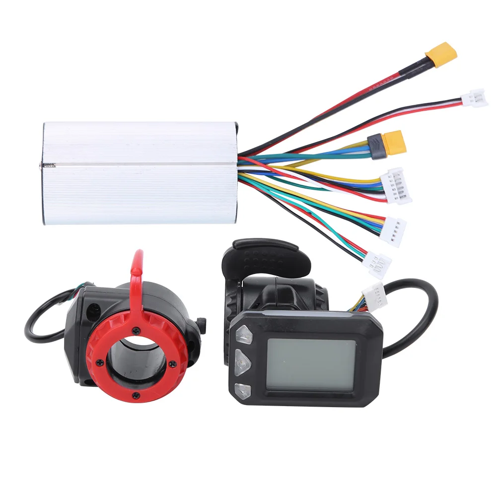 

5.5 Inch Carbon Fiber Electric Bicycle Controller Accessories Set for Electric Bike Scooter(Controller+throttle+brake)