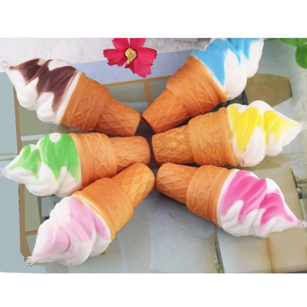 Детское искусственное мороженое 9/15 см мягкие игрушки случайного цвета медленно