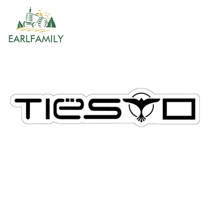 EARLFAMILY 15 см x 3 см DJ TIESTO наклейка электро техно EDM виниловая машина, бампер, окно зеркало заднего вида автомобиля Наклейка s