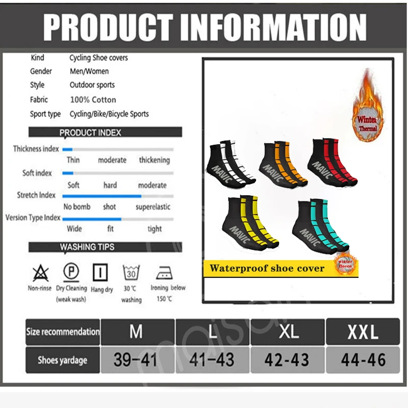 

MAVIC Fleece Winter Cycling Shoe Cover Racing Sneaker Bike Overshoes Road Bicycle MTB Winter Warm Cycling Shoe Cover Accessories