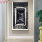 Ретро абстрактная Геометрическая большая алмазная живопись своими руками полная квадратная круглая 3d вышивка Алмазная Мозаика Декор для дома ручной работы