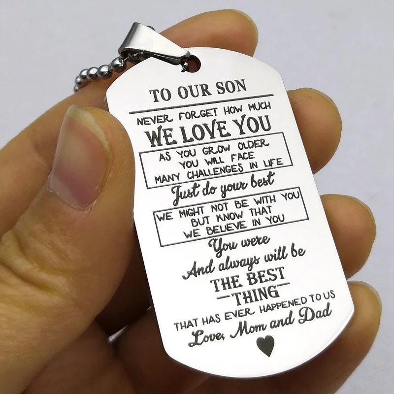 Вдохновляющее ожерелье для подарков сына и дочери подарок от мамы папы никогда