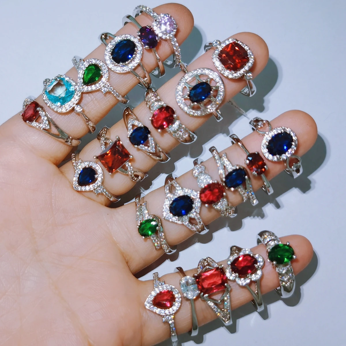 

1/5PCS Random Style Ring Wholesale High Quality Wedding Rings for Women Fashion Elegant Jewelry Holiday Gifts 2021 New
