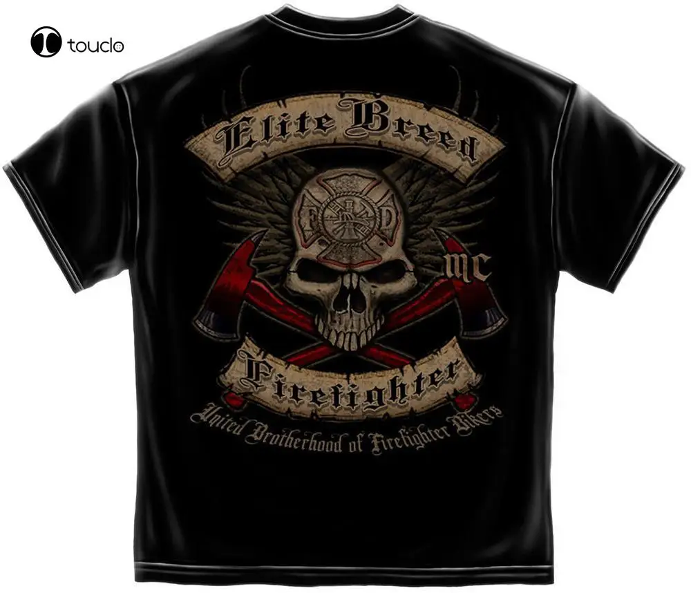 

Elite Breed United Brotherhood Of Firefighter Bikers Ew Men T Shirt Summer Fashion O Neck Short Sleeve Printed T Shirt