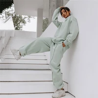 tracksuit women sports and leisure sweater suit long sleeve o neck top and long sports pants 2021 autumn two piece suit