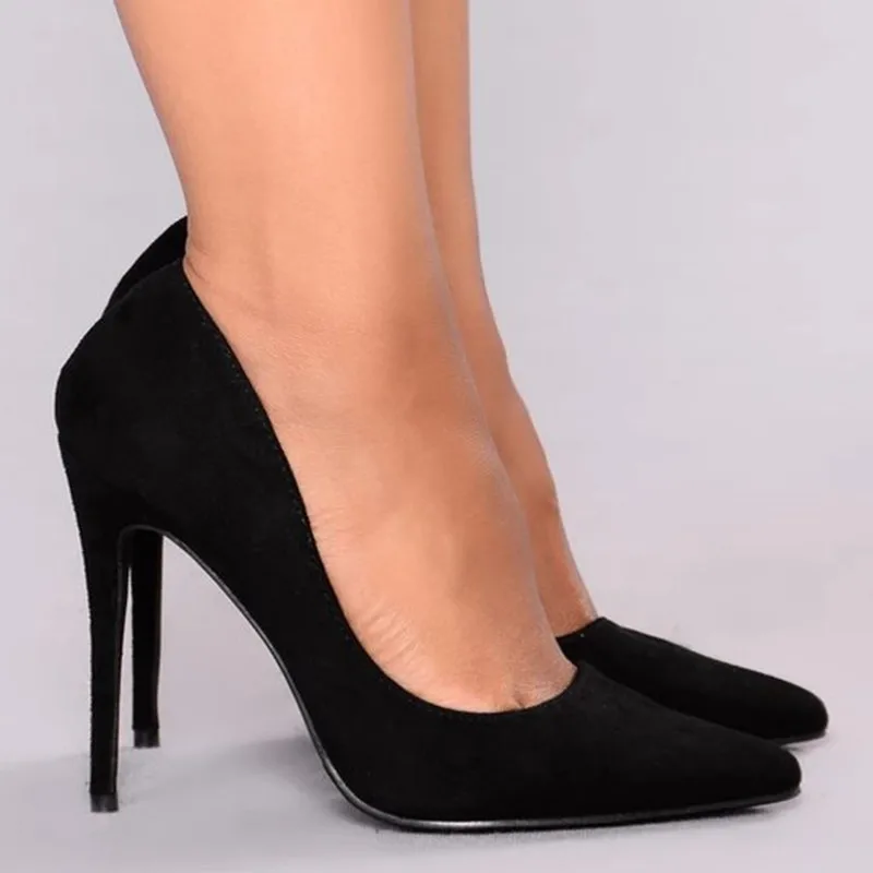 Woman Pumps Shoes High Heels faux slim suede slip on Sexy Dancing Party Wedding ladies shoes black leopard Zapatos De Mujer | Обувь