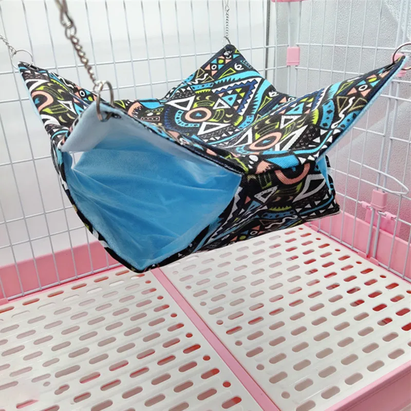 

Pet Hammock Double-layer Plush Soft Winter Warm Hanging Nest Sleeping Bed Small Pets Hamster Squirrel Chinchilla Pet Nest
