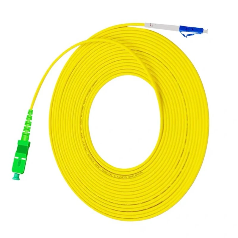 Волоконно-оптический кабель для соединения SC APC to LC UPC Simplex 2 0 мм PVC одномодовый