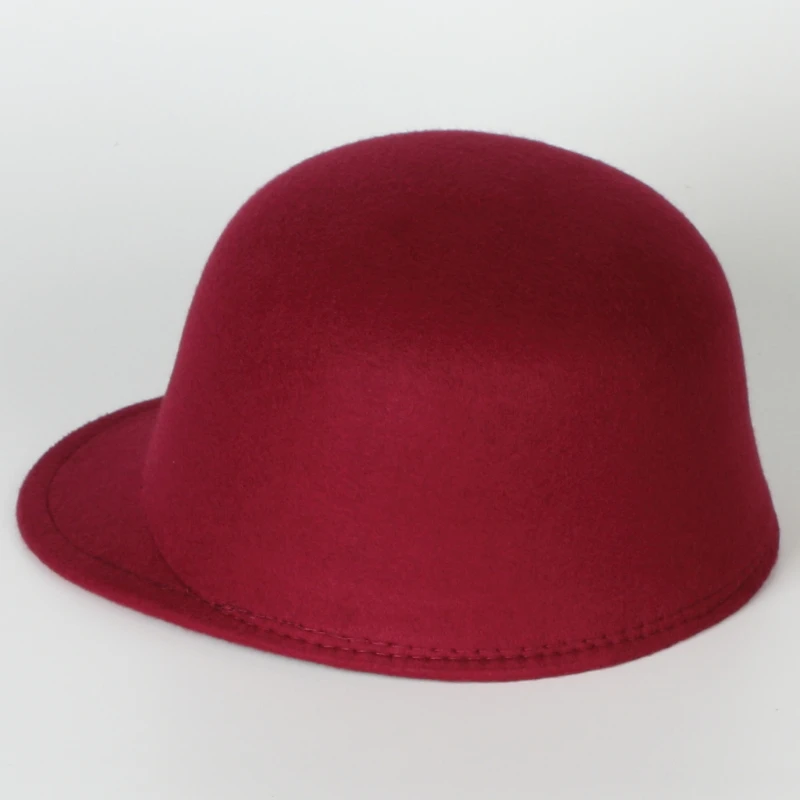 Оптовая продажа модная Милая однотонная винтажная Федора унисекс без рисунка
