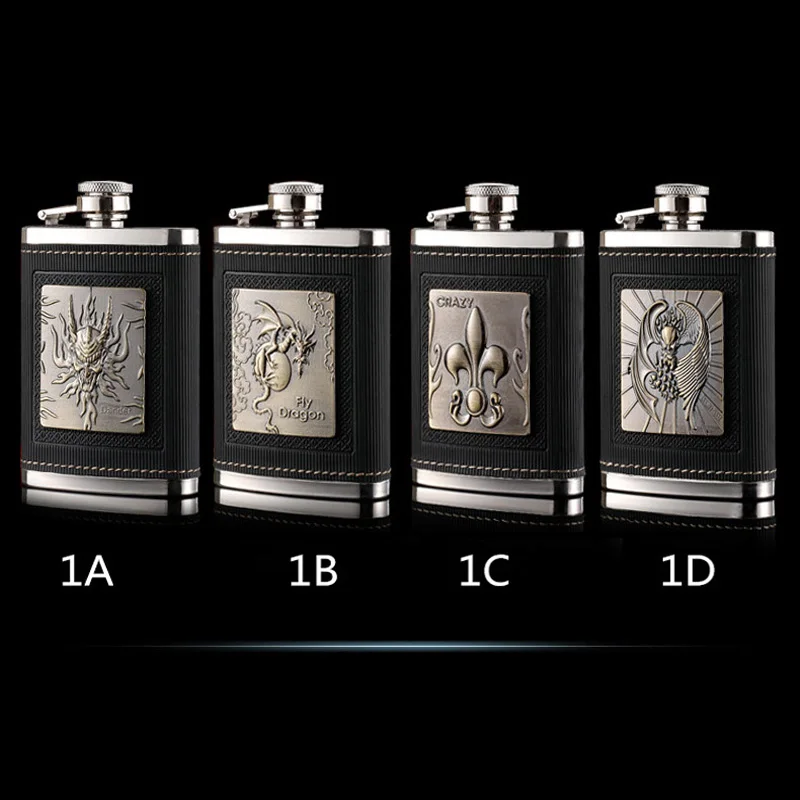 4 унций портативная фляга из нержавеющей стали с коробкой в подарок бутылка виски