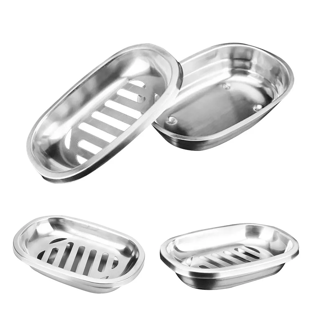 

Bathroom Dispensers Storage Rack Stainless Steel Minimalist Mini Deep Soap Dish Soap Dish Shower Soap Holder Container Soap Box